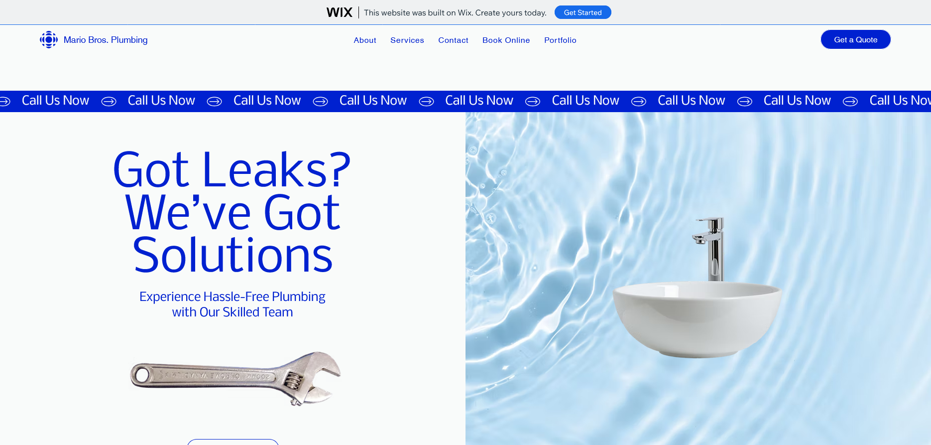 Plumbing website design example for South Jersey plumbing contractor